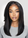 UNICE Yaki Straight Human Hair Drawstring Wig 16 in - Natural Look
