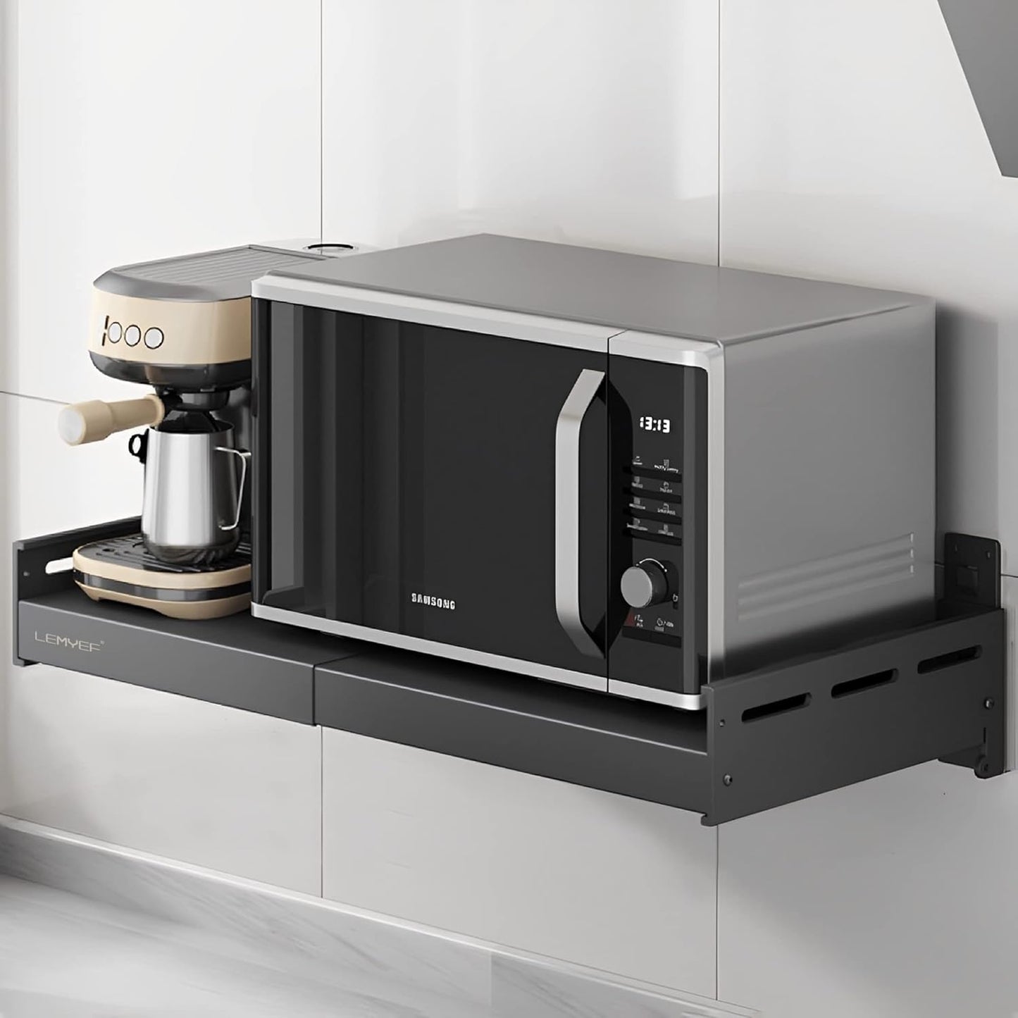 Adjustable Stainless Steel Wall Mount Shelf - Versatile Storage Solution