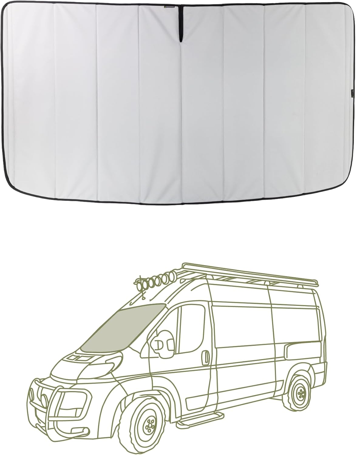 VanEssential Insulated Blackout Windshield Cover for RAM Promaster