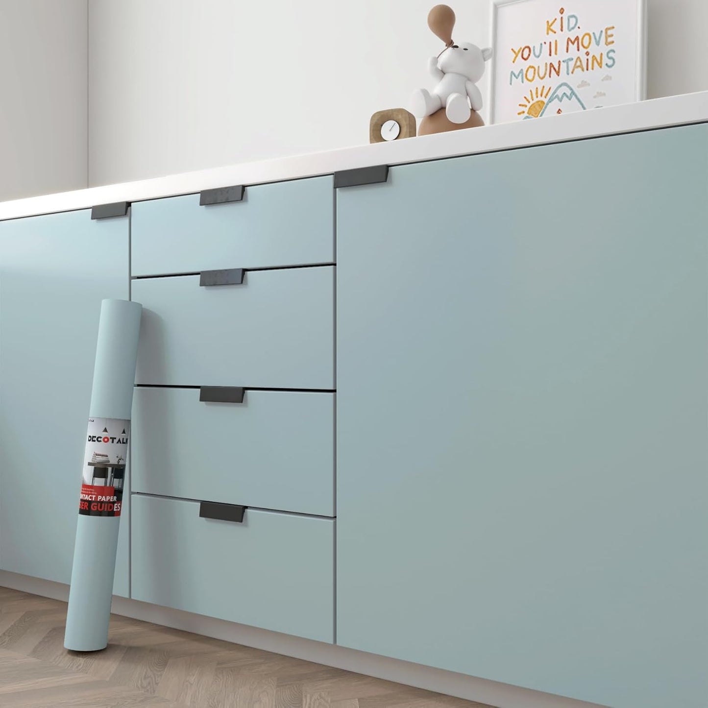 Haze Blue Wallpaper Stick and Peel for Easy Home Makeover