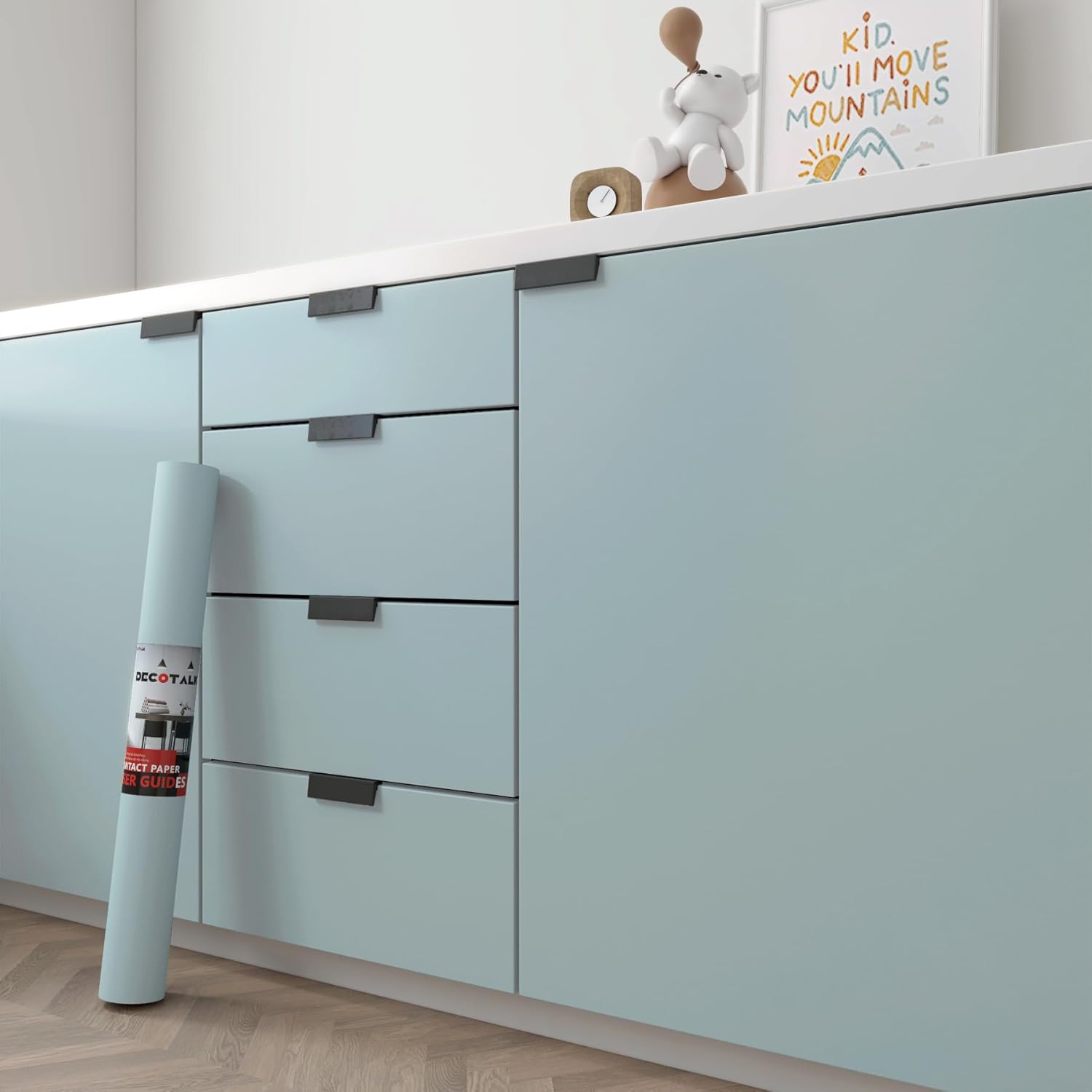 Haze Blue Wallpaper Stick and Peel for Easy Home Makeover