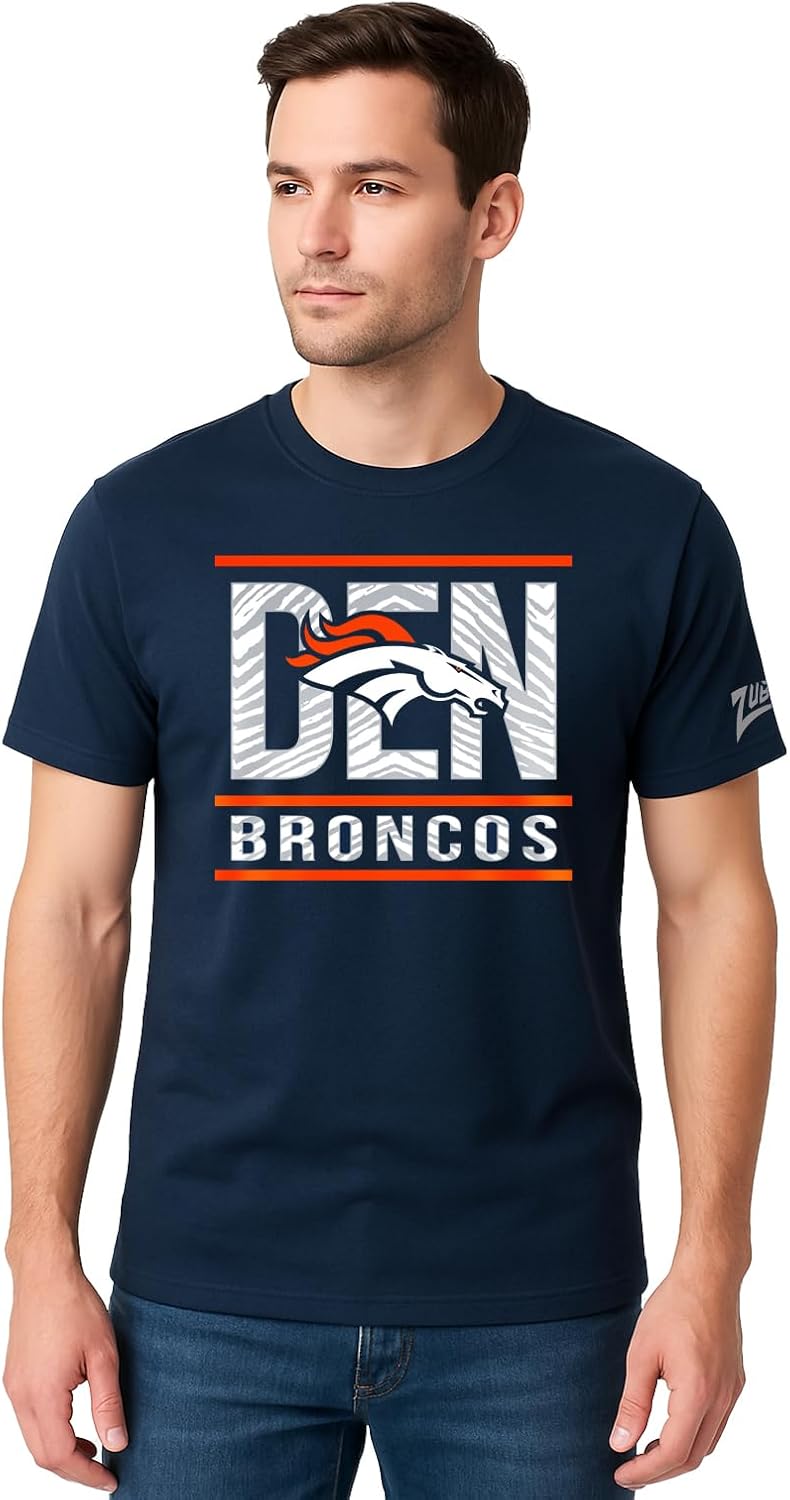 Zubaz NFL Men's Short Sleeve Team Graphic T-Shirt for Fans