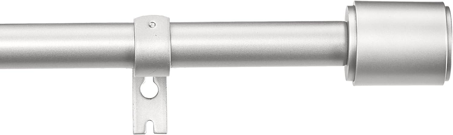 Adjustable 1 Inch Curtain Rods - Extendable 72-144, Nickel