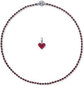 Natural Crystal Stone Beaded Necklace Choker for Women Men - Garnet
