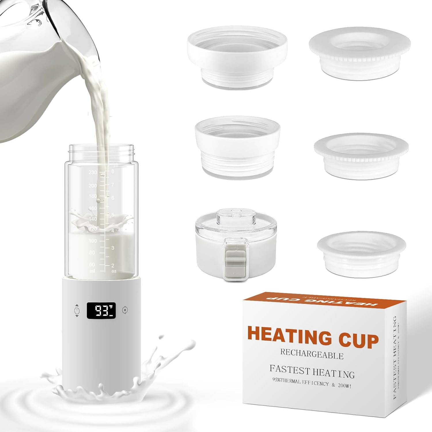Portable Cordless Bottle Warmer - Instant Heat for On-the-Go