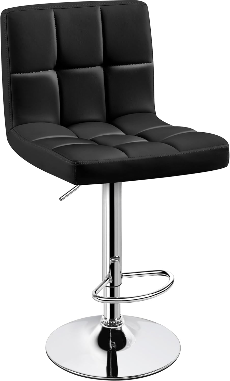 Yaheetech Adjustable PU Leather Swivel Bar Stools for Comfort