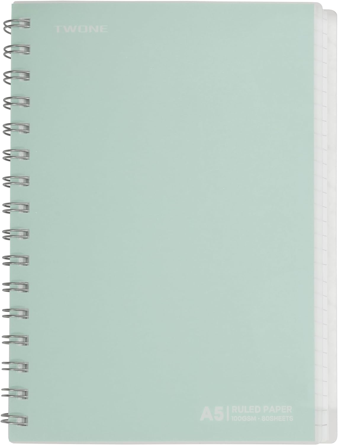 TWONE Spiral Notebook - Waterproof & Versatile - 140 Ruled Pages