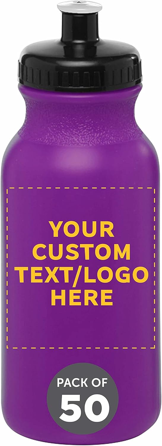 Custom 20 oz. Water Bottles with Push Cap for Outdoor Sports