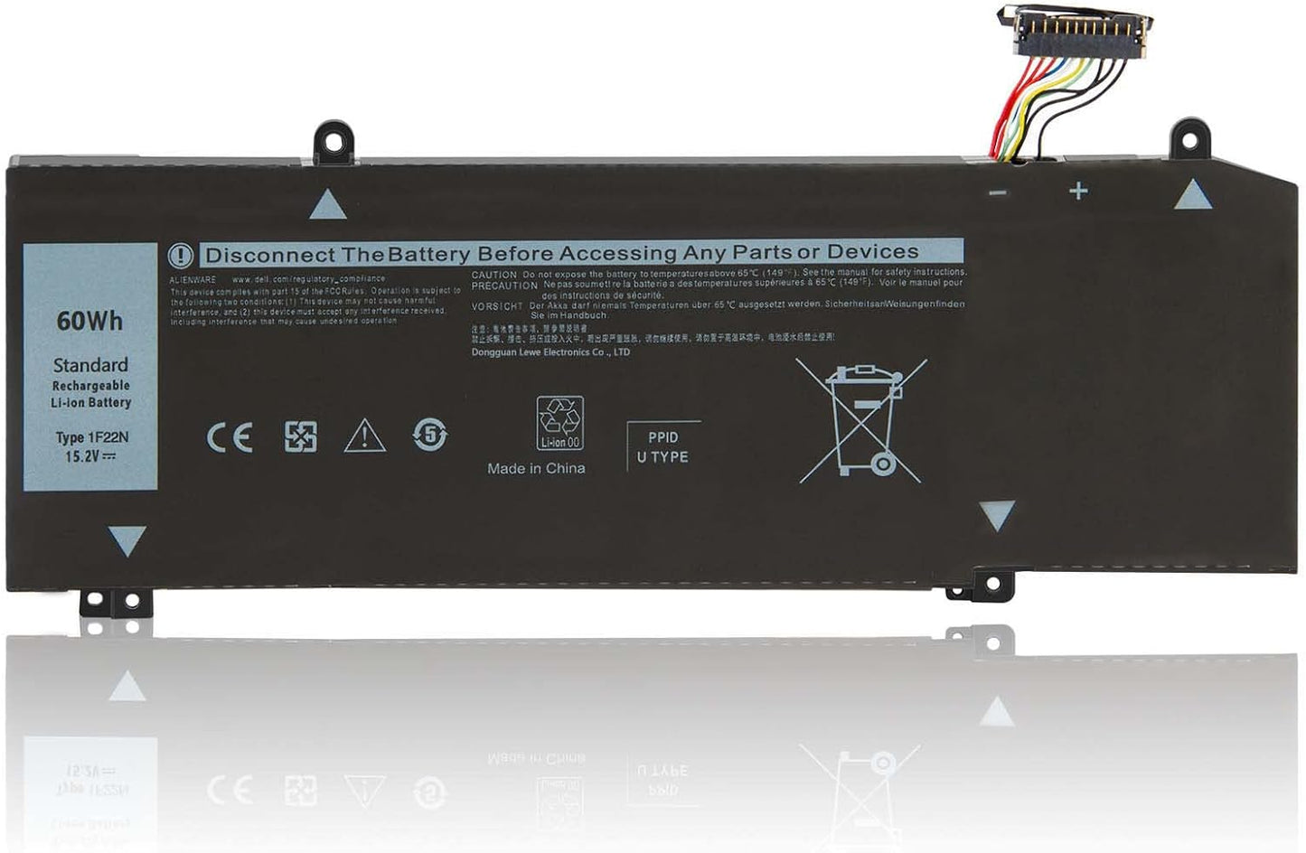 Futurebatt 1F22N 15.2V 60Wh Laptop Battery for Dell Alienware
