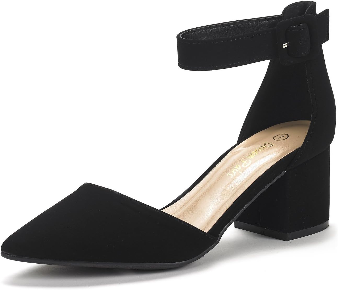 DREAM PAIRS ANNEE Pointed Toe Low Chunky Heels Pump Shoes Review