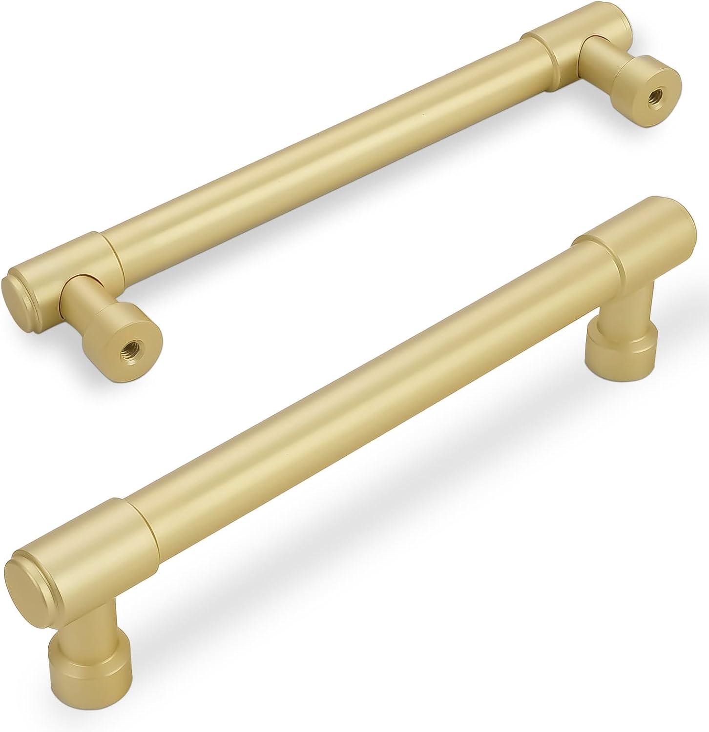 10 Pack Brushed Gold Cabinet Pulls for Kitchen and Bathroom