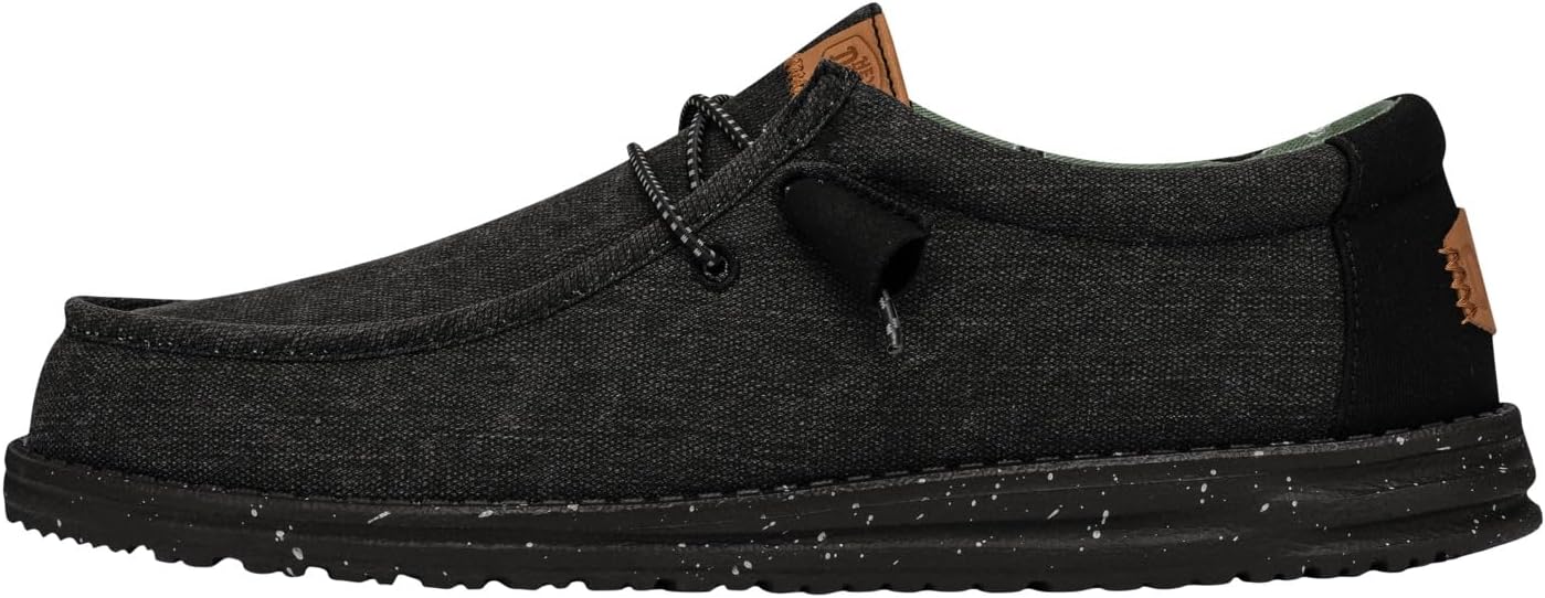 HEYDUDE Men's Wally Washed Canvas Slip-on Loafers for Comfort