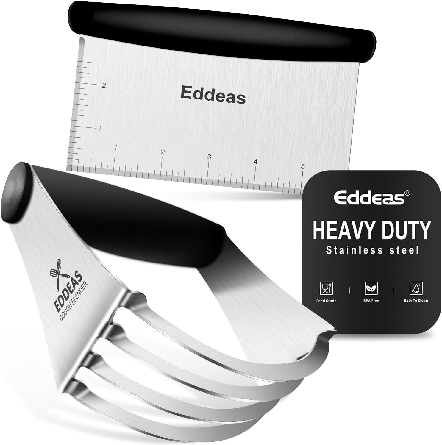 Eddeas Dough Scraper Combo: Smooth Pastry Prep