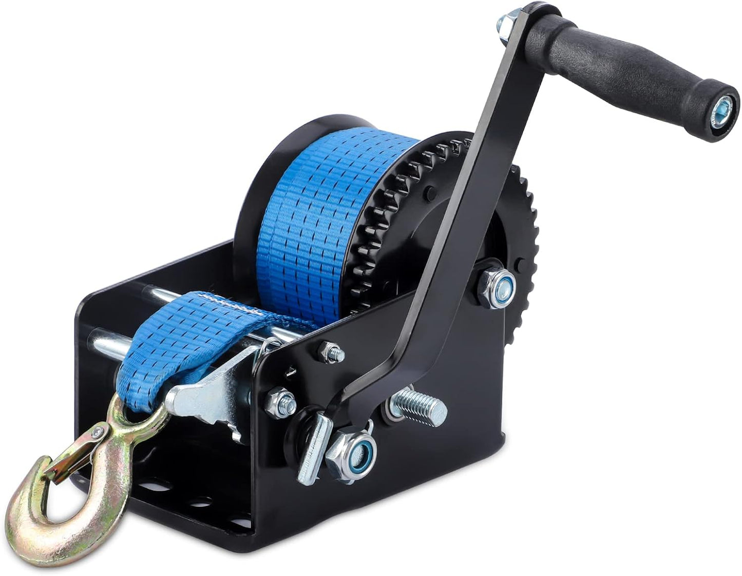 Boat Trailer Winch Hand Winch 3200lbs Heavy Duty Hook 10m Strap