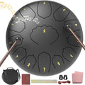 Large Steel Tongue Drum 12 in 13 Notes D Major - Garden Rain Drum