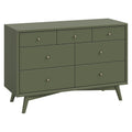 Babyletto Palma 7-Drawer Baby Dresser - Olive Green