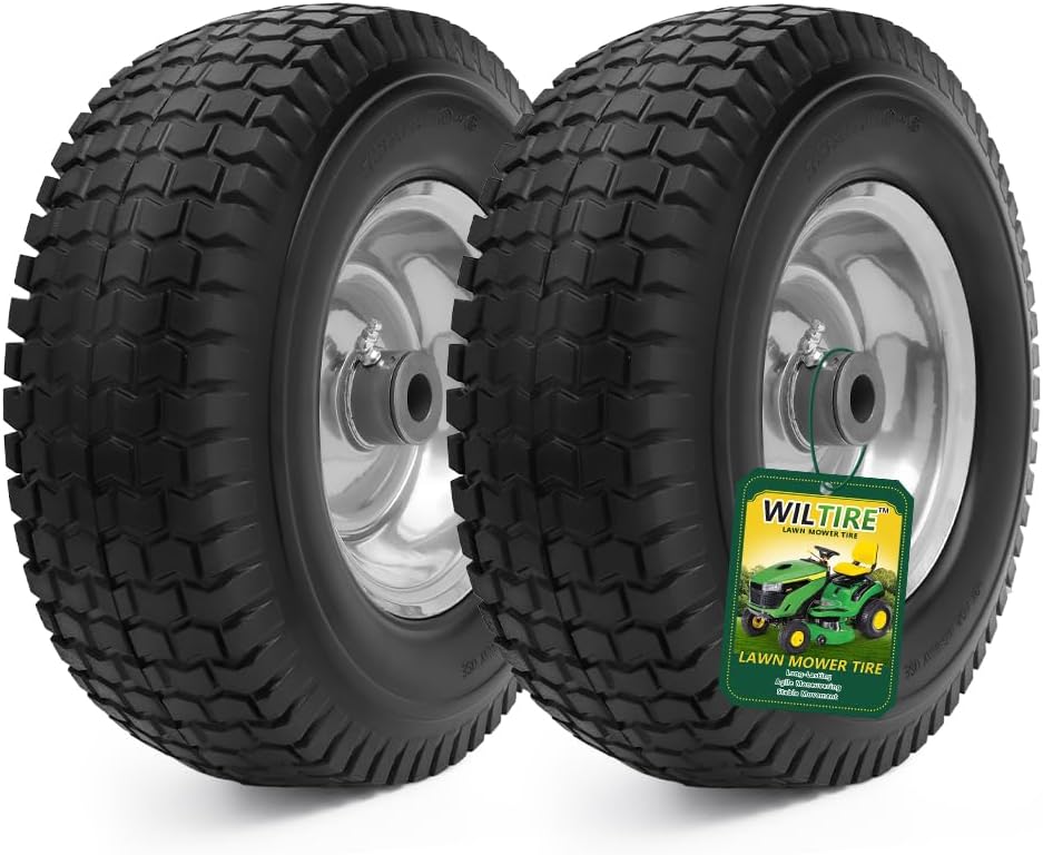 13x5.00-6 Flat Free Tire and Wheel Assemblies for Lawn Mowers