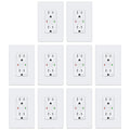 ELECTECK 15 Amp GFCI Outdoor Outlets 10 Pack - Weather Resistant