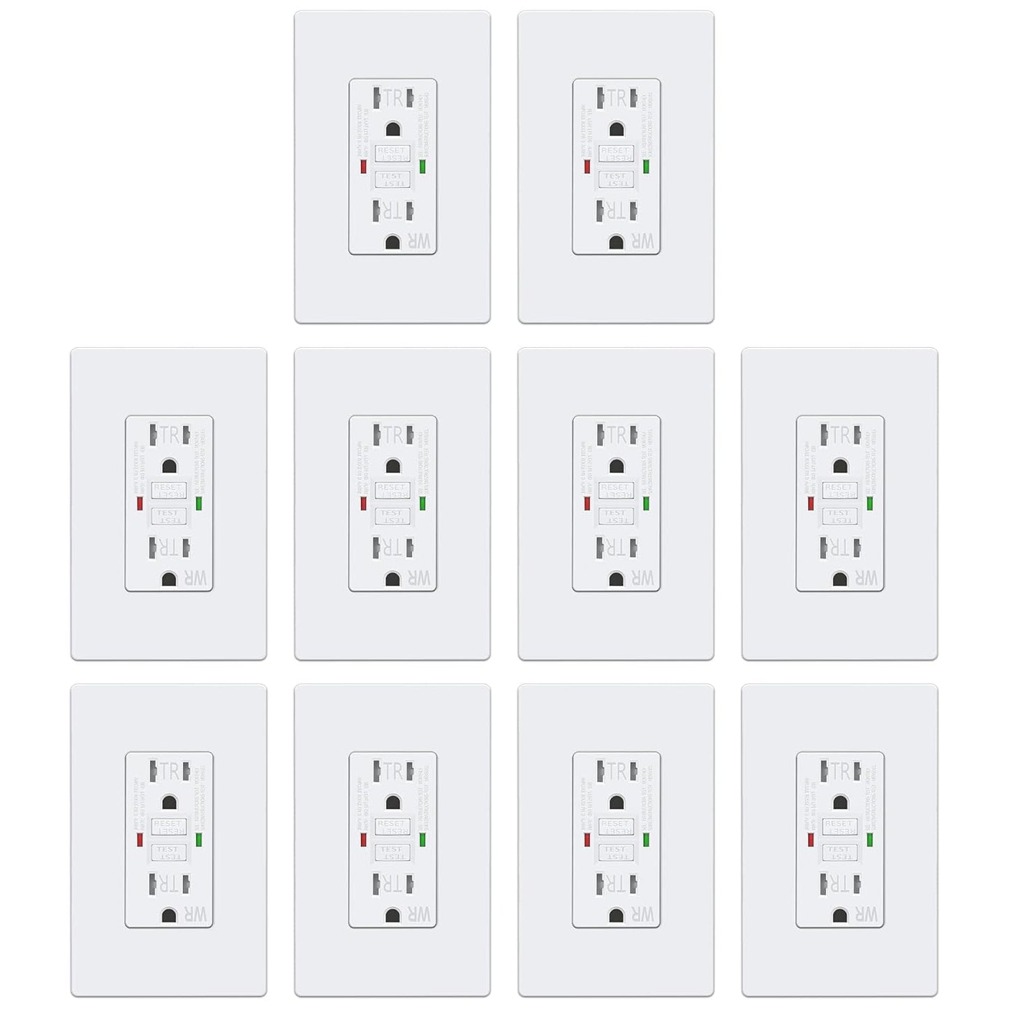 ELECTECK GFCI Outlets 10 Pack for Outdoor Safety and Convenience