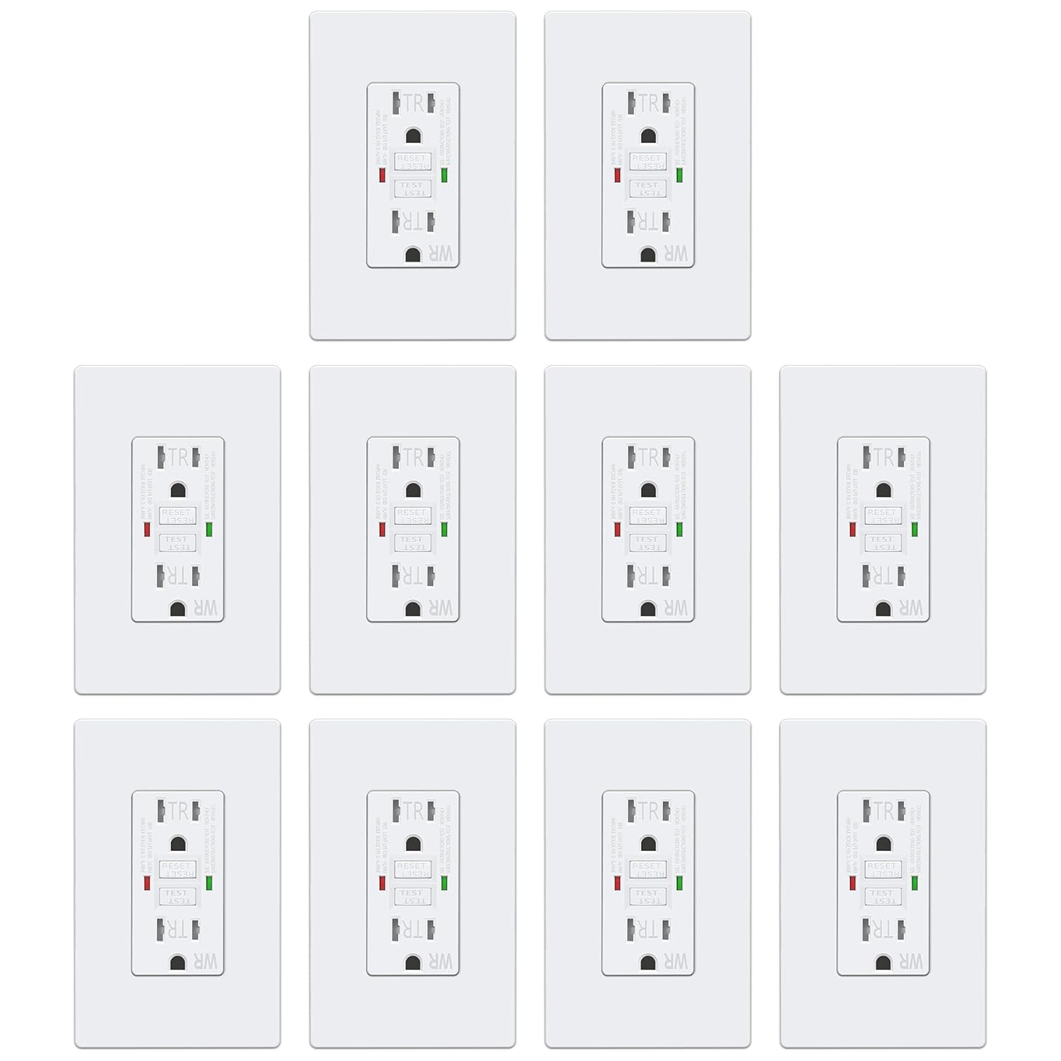ELECTECK GFCI Outlets 10 Pack for Outdoor Safety and Convenience