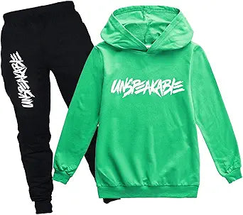 Boy's Tracksuit Pullover Hoodie Jogging Pants Set for Ages 2-17