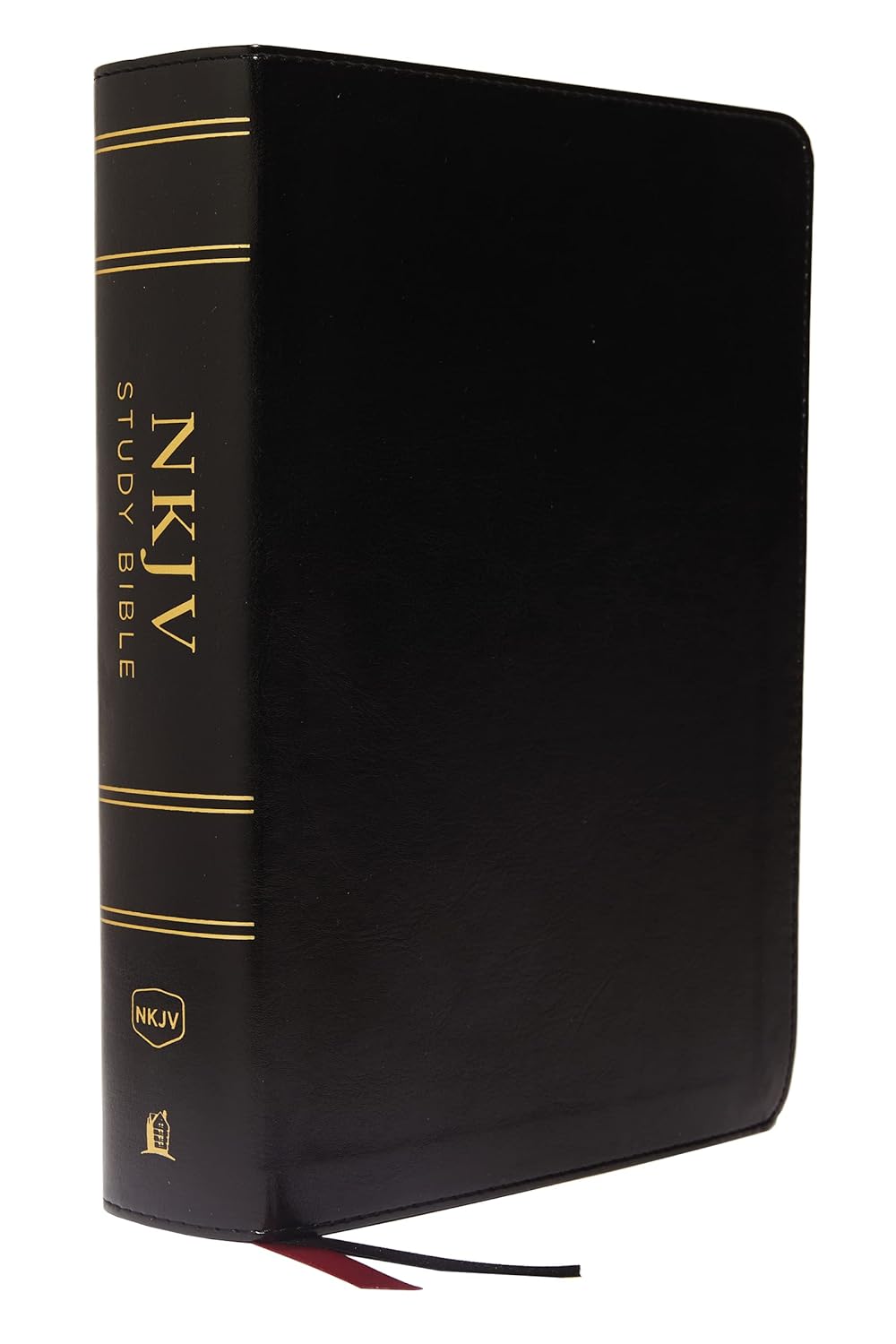 NKJV Study Bible Leathersoft Black Full-Color Comfort Print