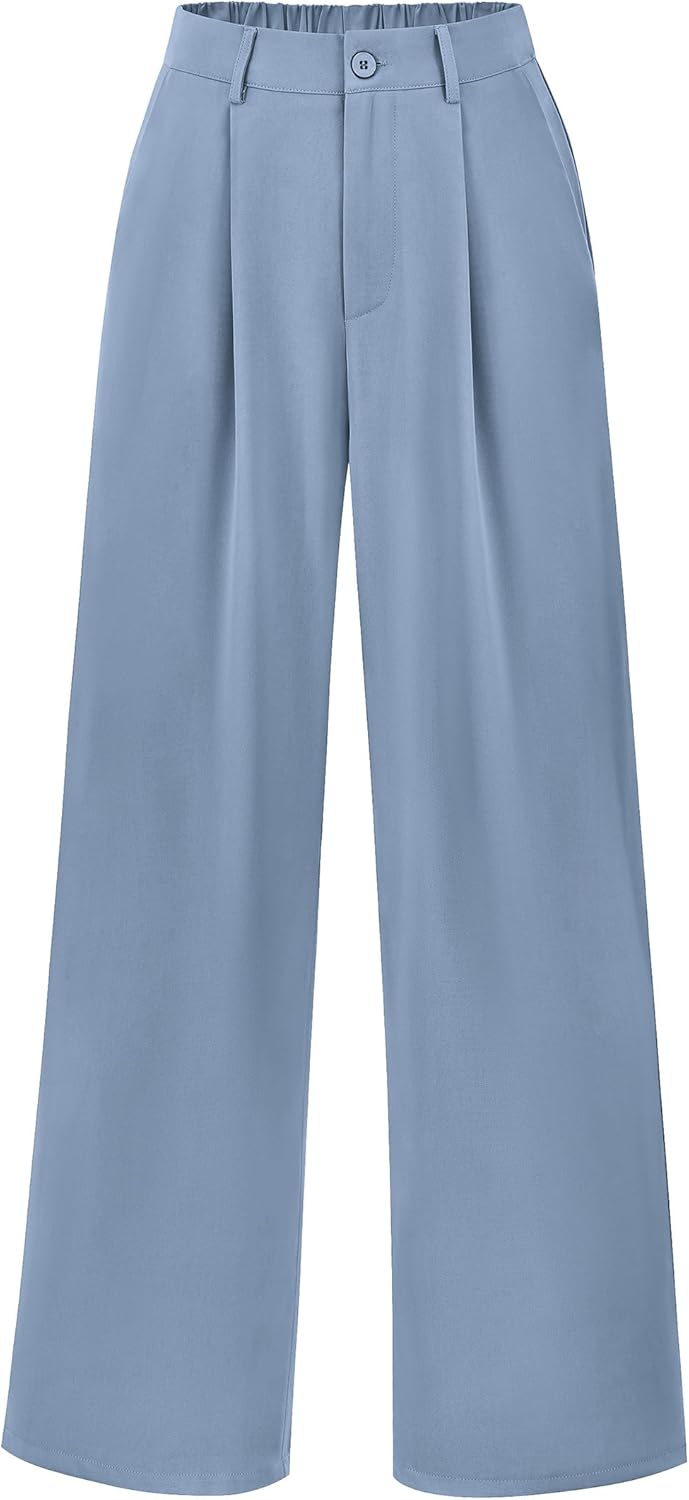 Trendy Wide Leg Pants for Women - Chic High Waisted Trousers