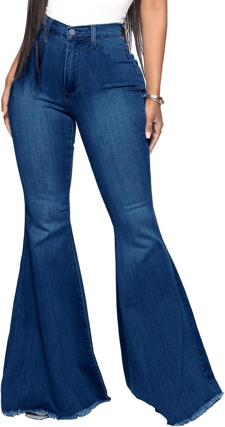 Stylish Bell Bottom Jeans for Women - Vintage 70s Flare Fit