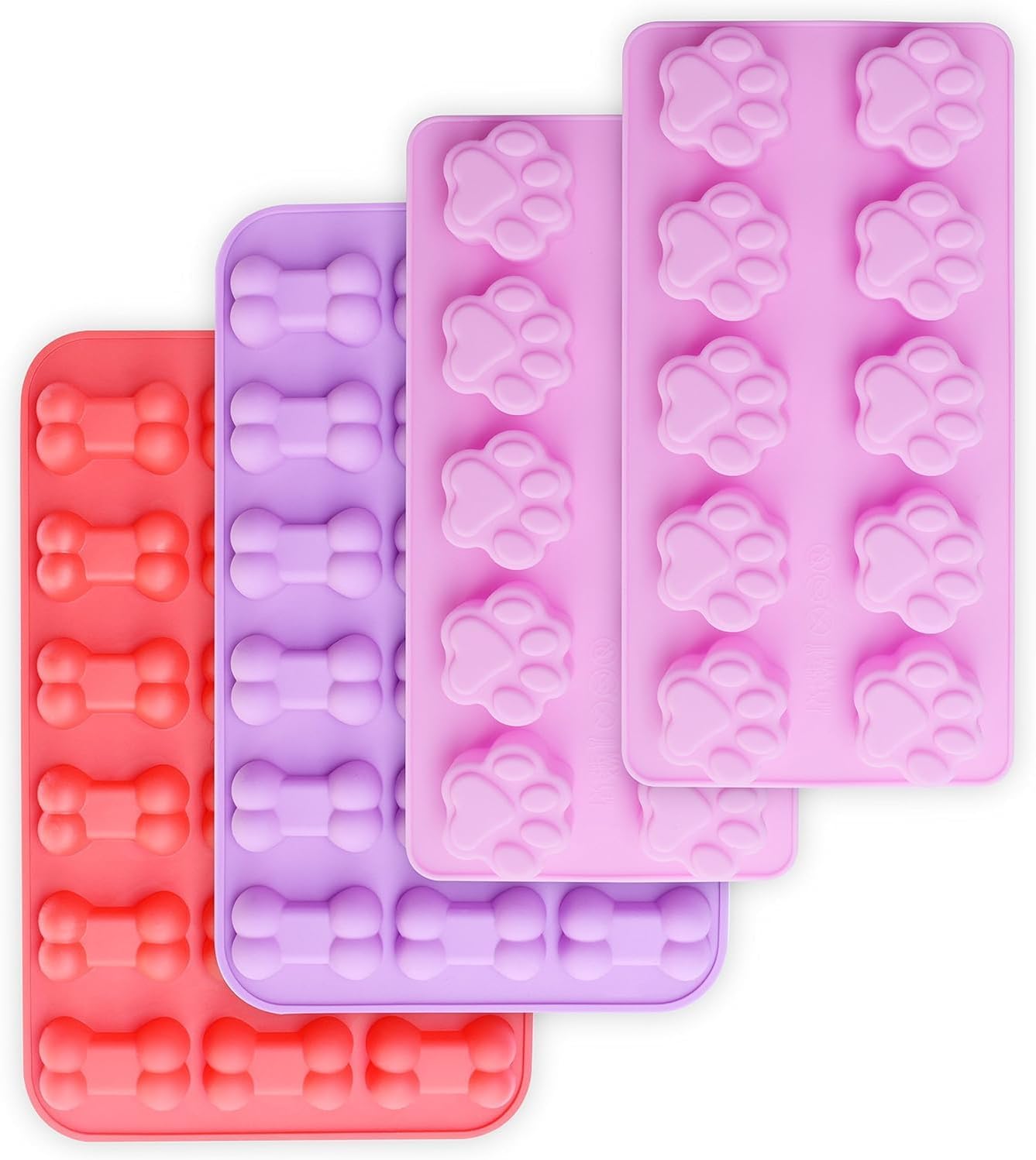 Non-Stick Dog Paw & Bone Silicone Molds: Perfect Treats!