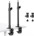 2-Pack Camera Desk Mount Stand with 1/4in Ball Head and Cold Shoe