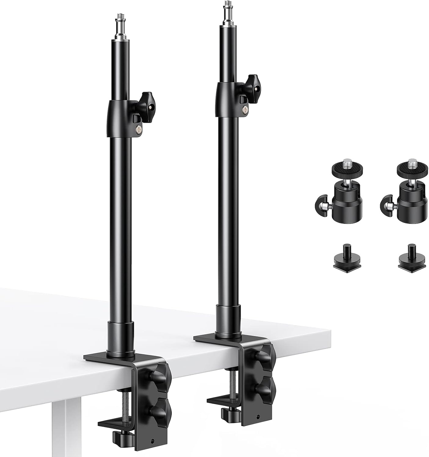 2-Pack Adjustable Camera Desk Mount Stand for DSLR and Lights