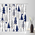 Vintage Christmas Shower Curtain - Rustic Xmas Vibes