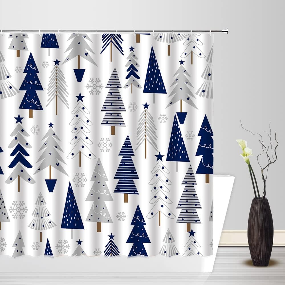 Vintage Christmas Shower Curtain - Rustic Xmas Vibes