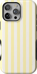 Casely iPhone 16 Pro Case Yellow Stripes - Bold Protective Design