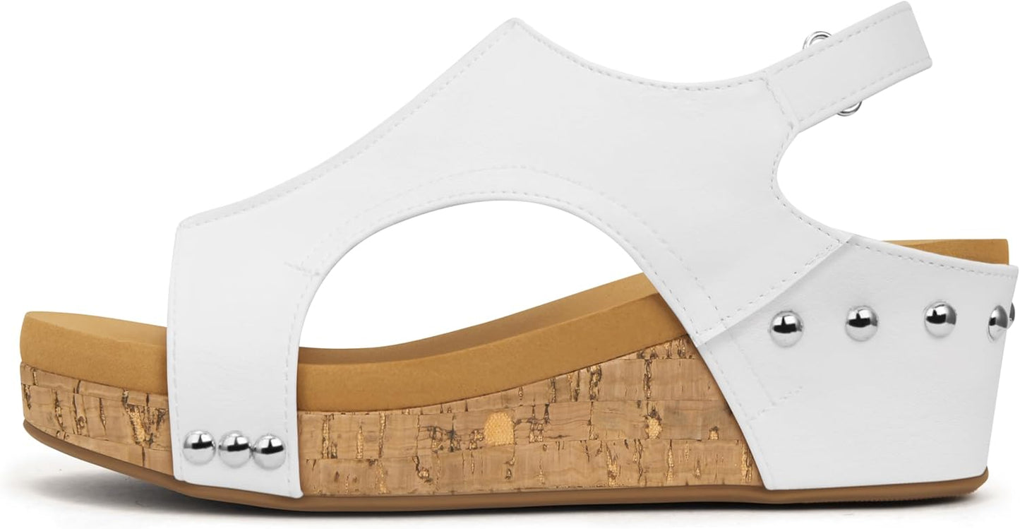 Stylish Womens Wedge Sandals With Strap for Dressy Occasions
