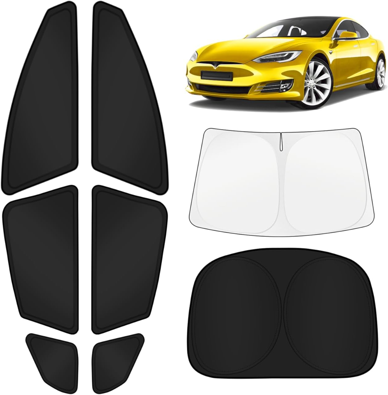 KUST Car Window Shades for Tesla Model S 2012-2026 Full Set