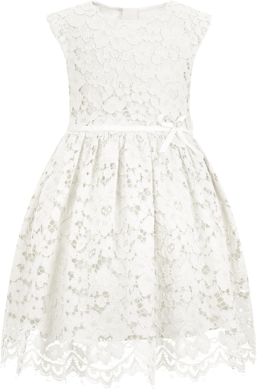 ALLOVIN Girls Sleeveless A-Line Lace Party Dress for All Occasions