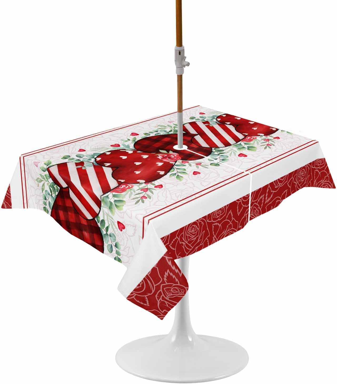 Valentine's Day Waterproof Tablecloth 60x84in - Romance Ready