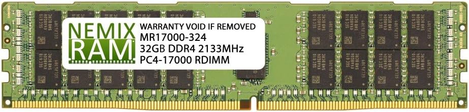 NEMIX RAM 32GB DDR4 2133MHZ PC4-17000 ECC RDIMM Memory