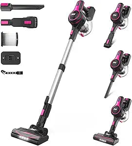 INSE Cordless Vacuum Cleaner: Powerful 6-in-1 Rechargeable Design