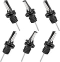 Poura Liquor Pourer Adapters 6 Pack - Fits XL Bottles, Secure Seal