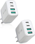 USB C Charger Fast Charging Block 40W 4-Port - Dual Pack