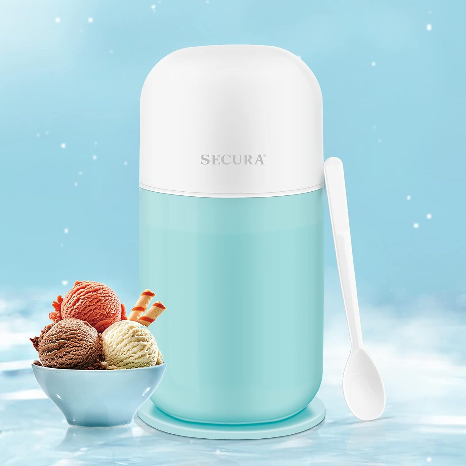 Secura Mini Electric Ice Cream Maker - Quick Homemade Delights