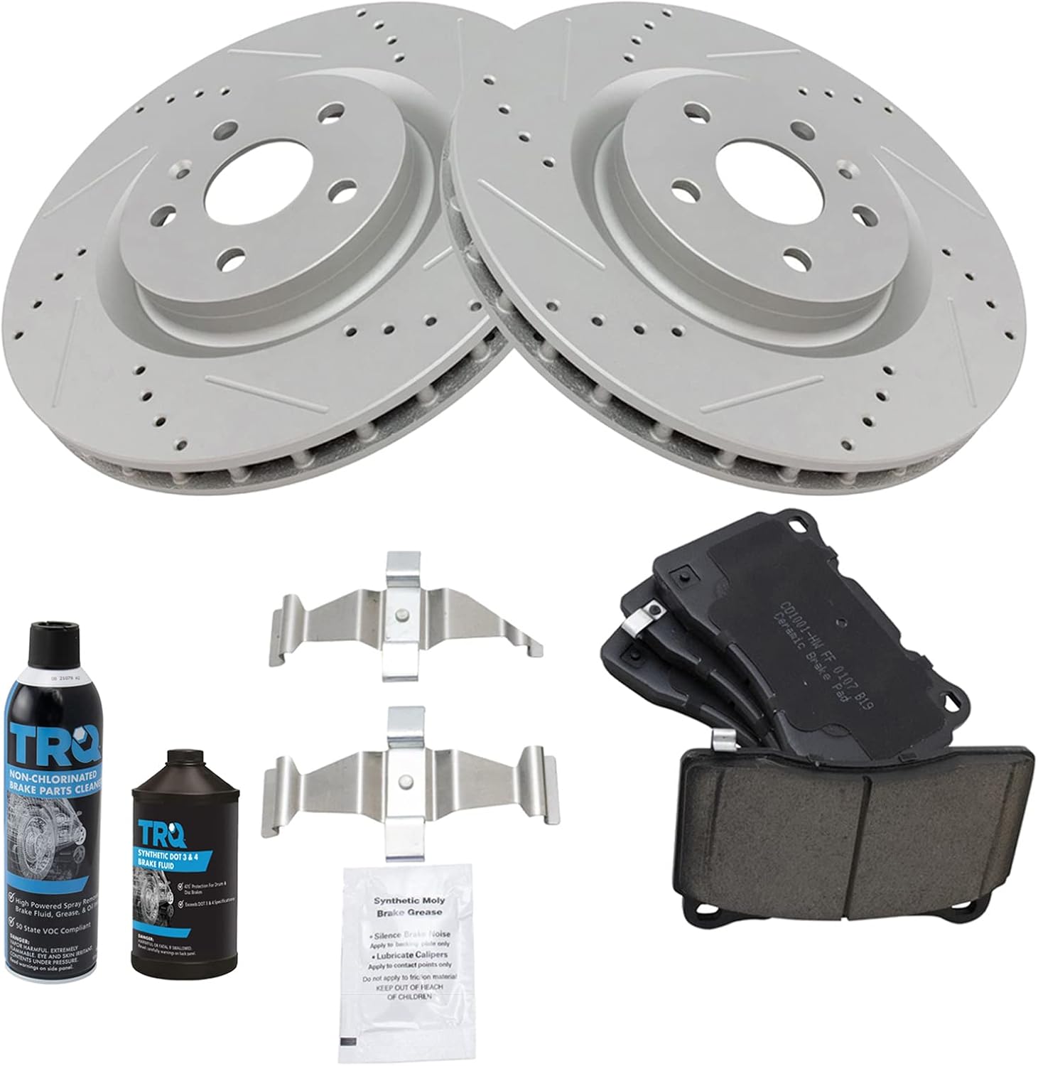 TRQ Front Performance Brake Pad & Rotor Kit for Buick Regal