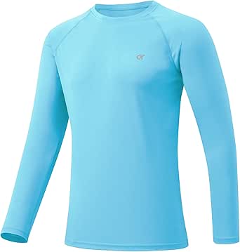 Men's Long Sleeve Swim Shirts with UPF 50+ Sun Protection