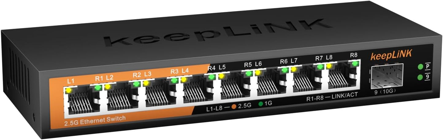 8 Ports 2.5G Switch Smart Web Managed for High-Speed Networking