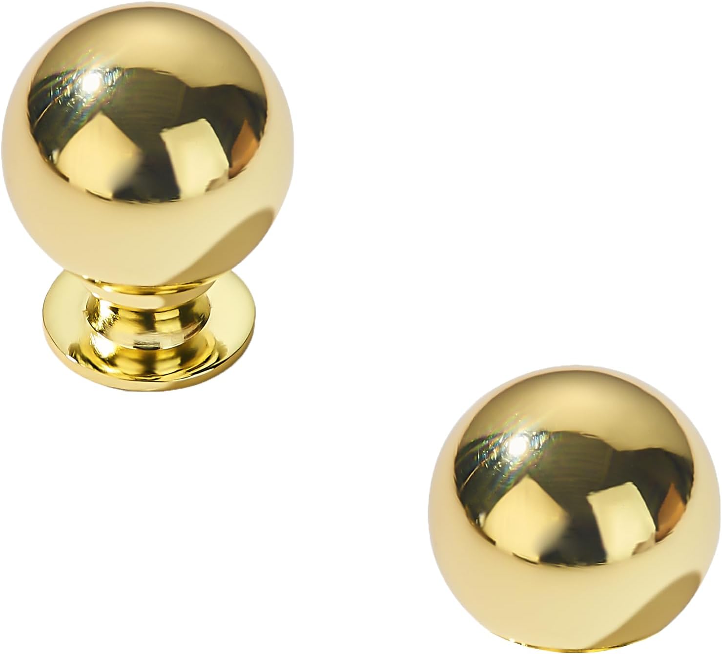 Polished Brass Cabinet Knobs for Kitchen and Drawer Hardware