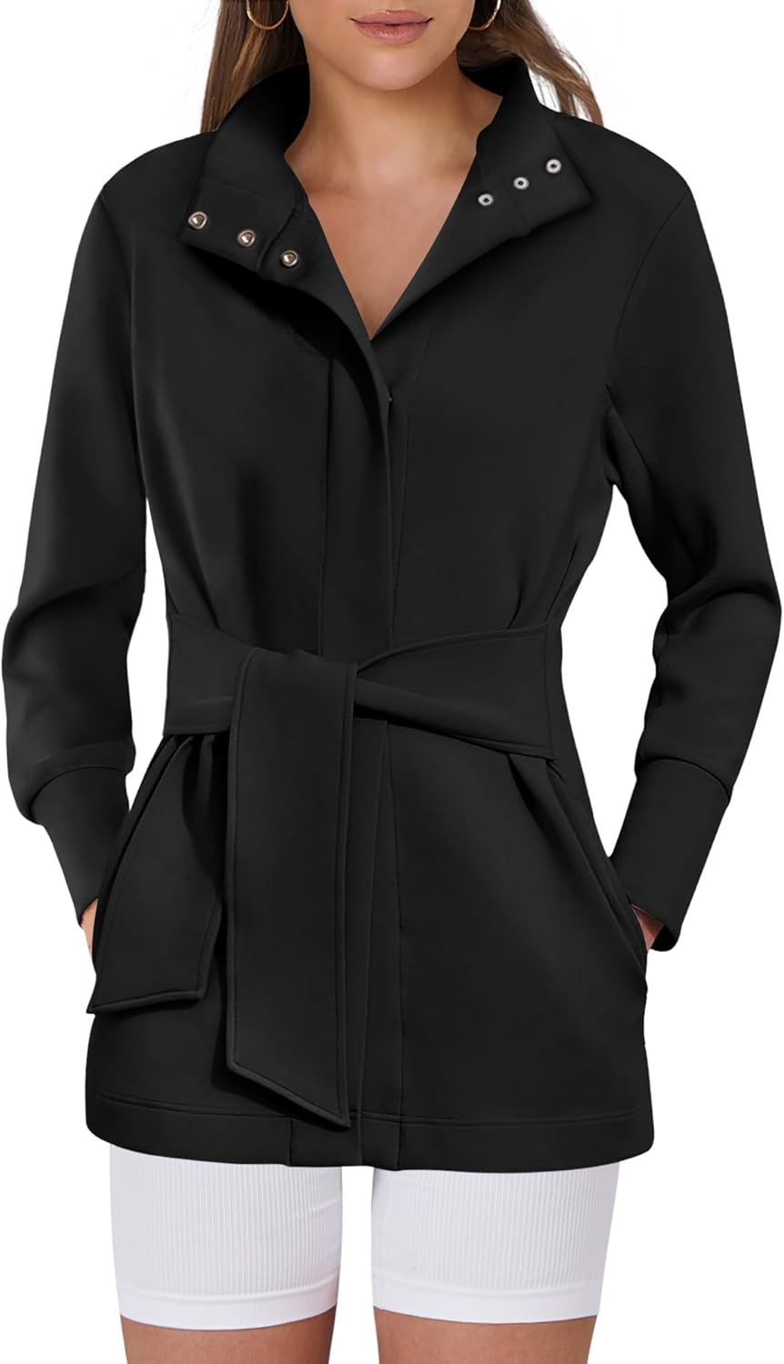 ANRABESS Women's Jacket Belted Long Sleeve Trench Coat Review