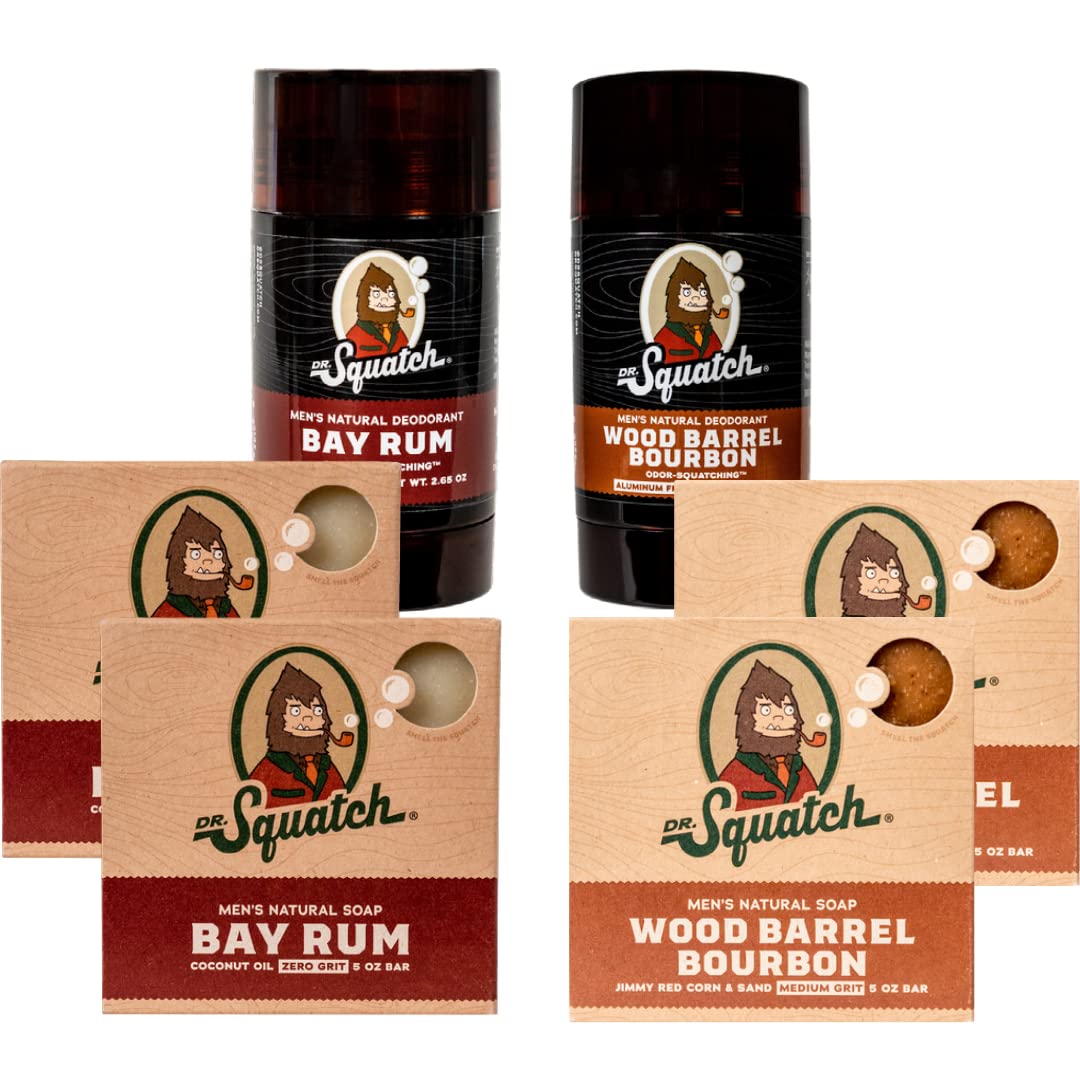Dr. Squatch Manly Soap and Deodorant Variety Pack for Men