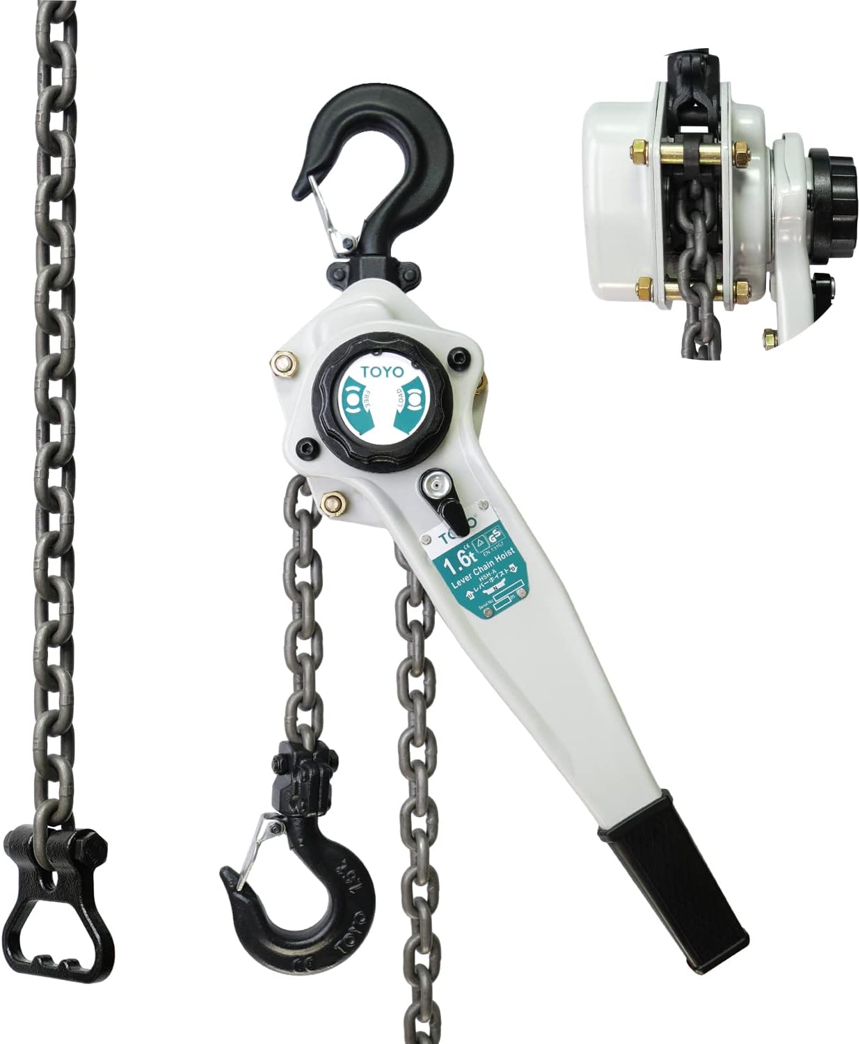 TOYO Lever Chain Hoist 3500Lbs 20ft for Heavy Duty Lifting